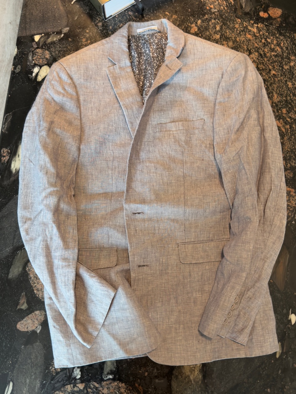 Bar III Light Gray Linen-Blend Sport Coat